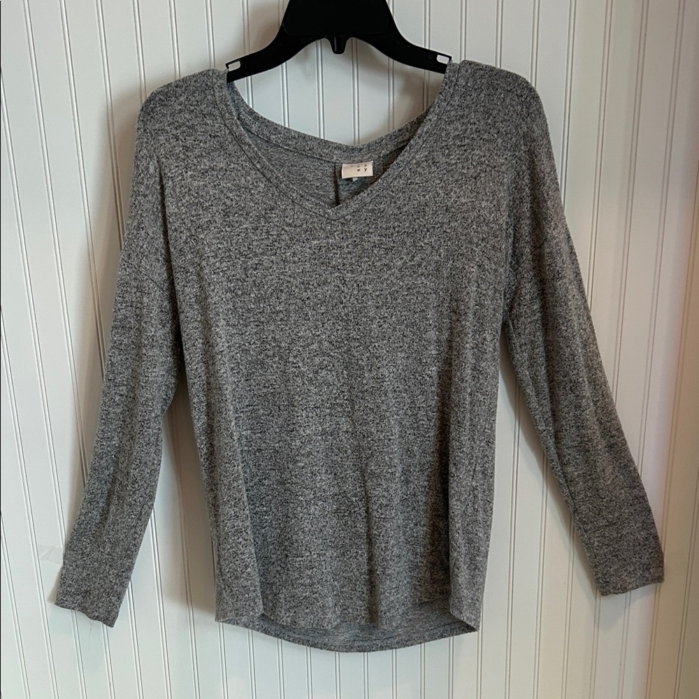 a new day Charcoal Long Sleeve Sweater